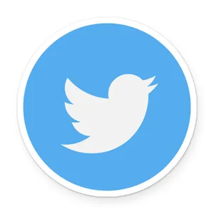 Wensoni Twitter Rounded Logo Sticker