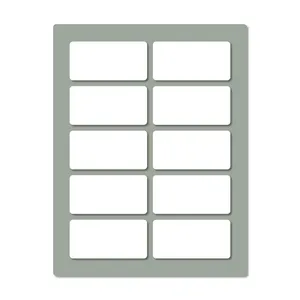 برچسب مدل مستطیل طرح بدون حاشیه مجموعه 10 عددی