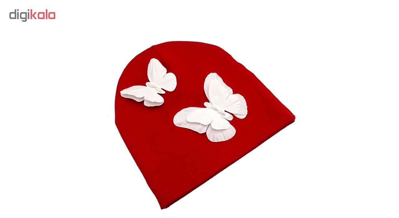 کلاه دخترانه طرح پروانه کد mp159 -  - 3