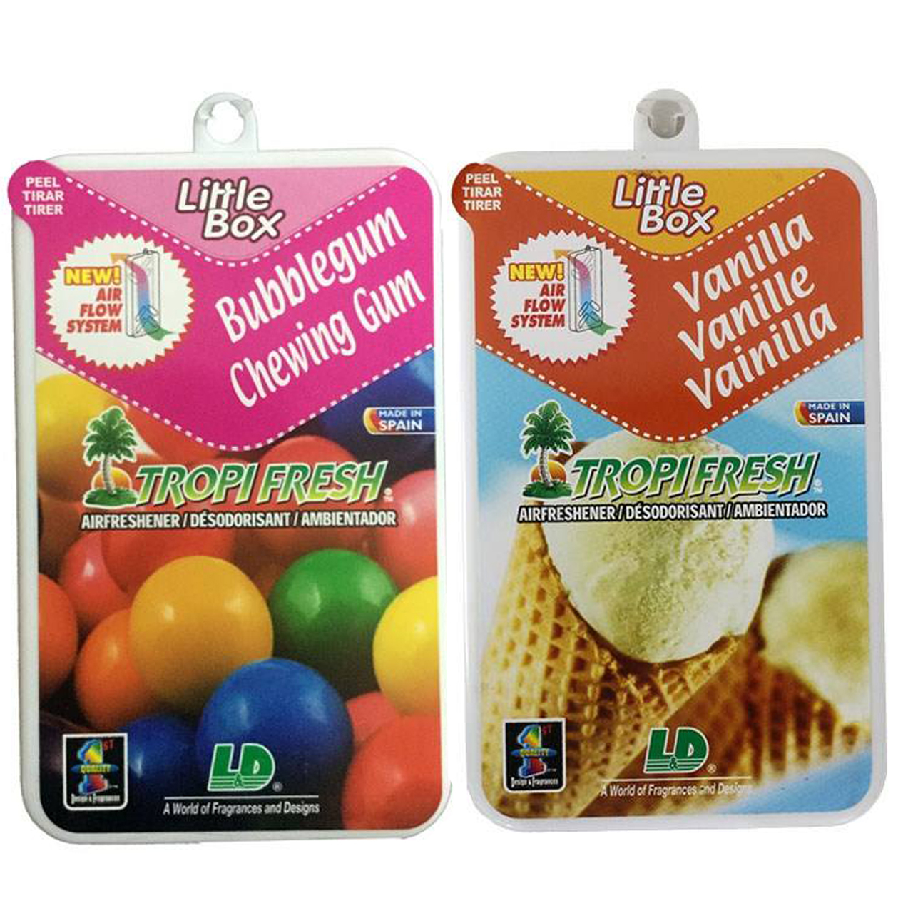 خوشبو کننده خودرو لیتل باکس مدل BUBVAN7 مجموعه 2 عددی