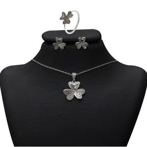 نیم ست نقره زنانه شهر جواهر کد SJ-STSE005