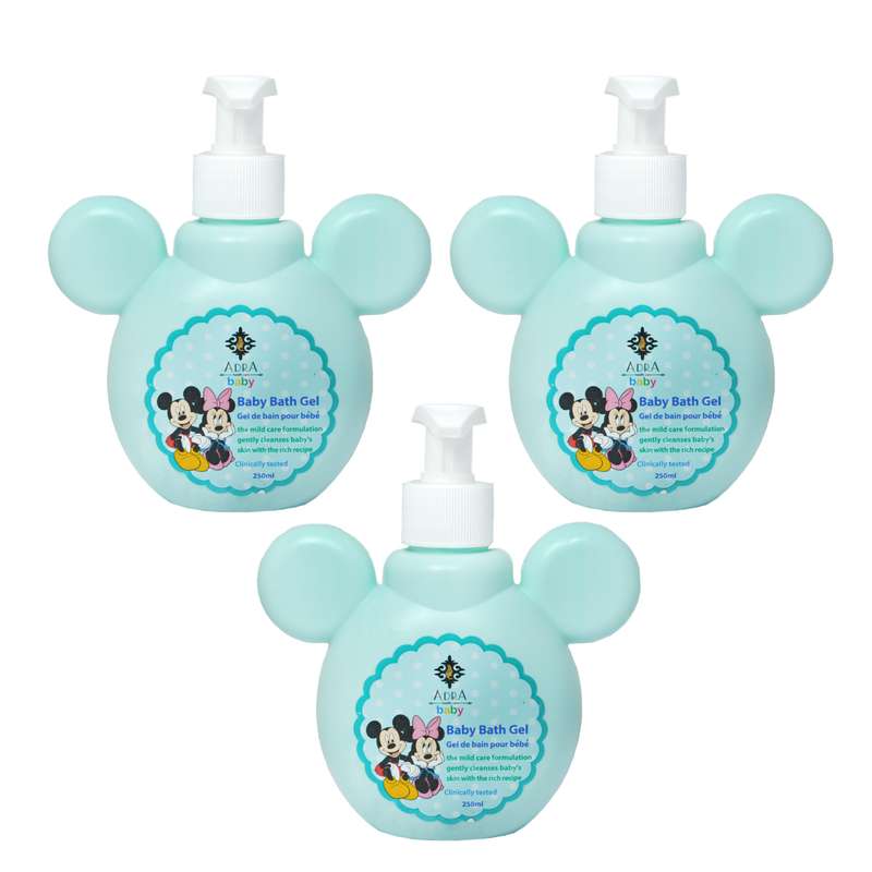 شامپو بدن بچه آدرا مدل Bath 2 حجم 250 میلی لیتر مجموعه 3 عددی شامپو بدن بچه آدرا مدل Bath 2 حجم 250 میلی لیتر مجموعه 3 عددی