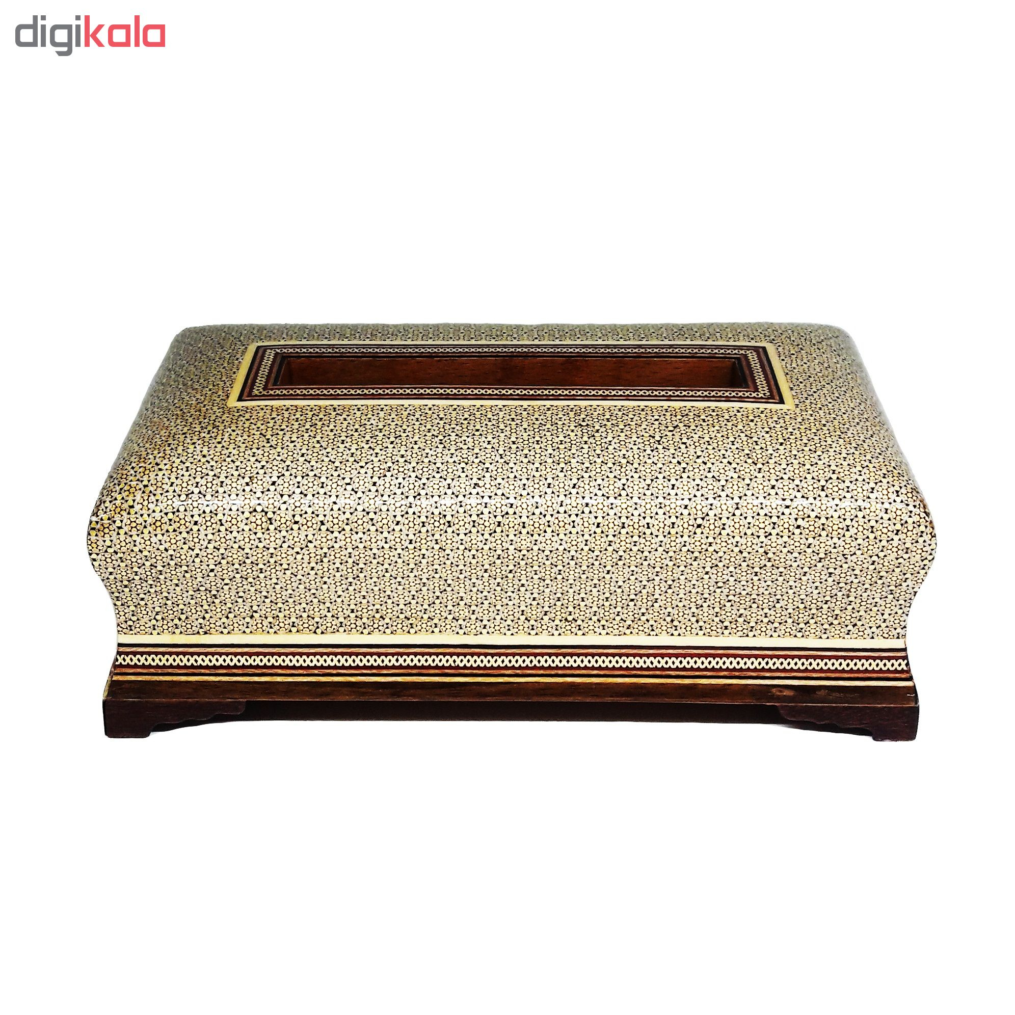 جعبه دستمال کاغذی خاتم کاری کد 254
