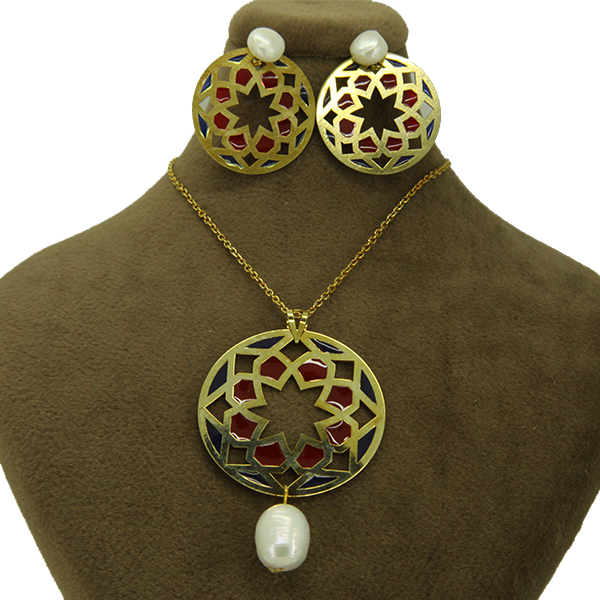 نیم ست نقره زنانه کارنلین کد PM3301