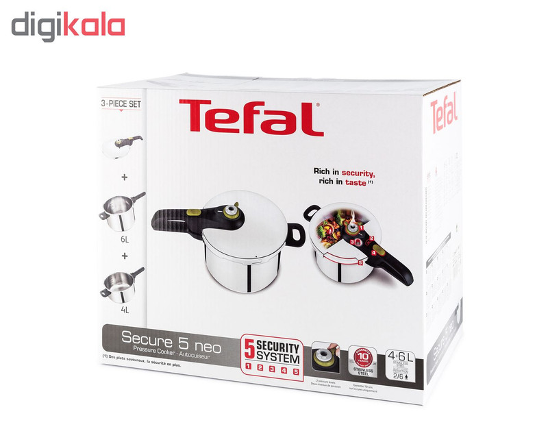 زودپز دوقلو تفال مدل SECURE 5 NEO گنجایش 6 لیتر
