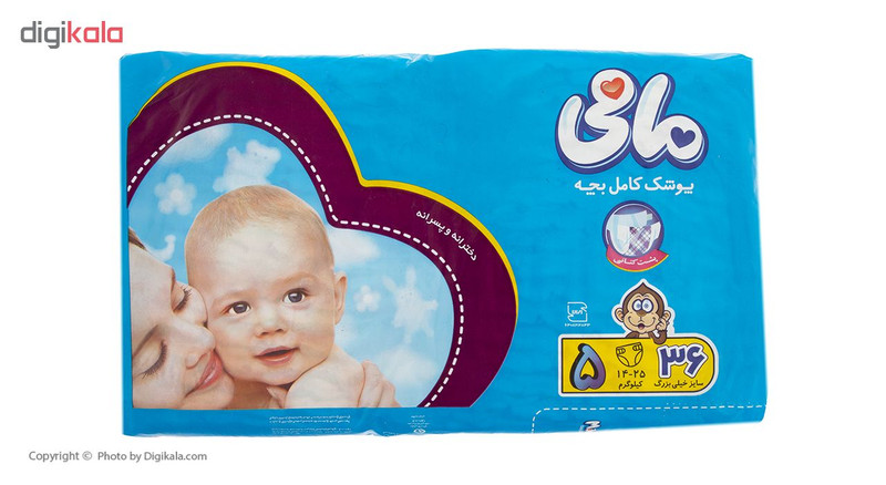 پوشک مامی سایز خیلی بزرگ بسته 36 عددی