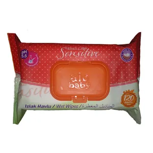 دستمال مرطوب کودک الو بیبی مدل A102 بسته 120 عددی