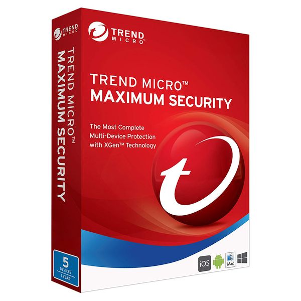 نرم افزار امنیتی ترند میکرو نسخه  5Maximum Security کاربر 1 ساله نرم افزار امنیتی ترند میکرو نسخه  5Maximum Security کاربر 1 ساله