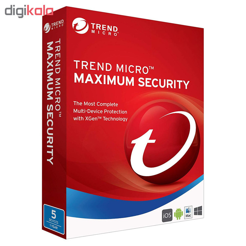 نرم افزار امنیتی ترند میکرو نسخه  5Maximum Security کاربر 1 ساله