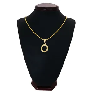 گردنبند مردانه طرح حرف O کد h04
