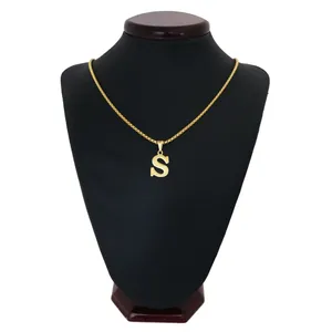 گردنبند مردانه طرح حرف S کد h05