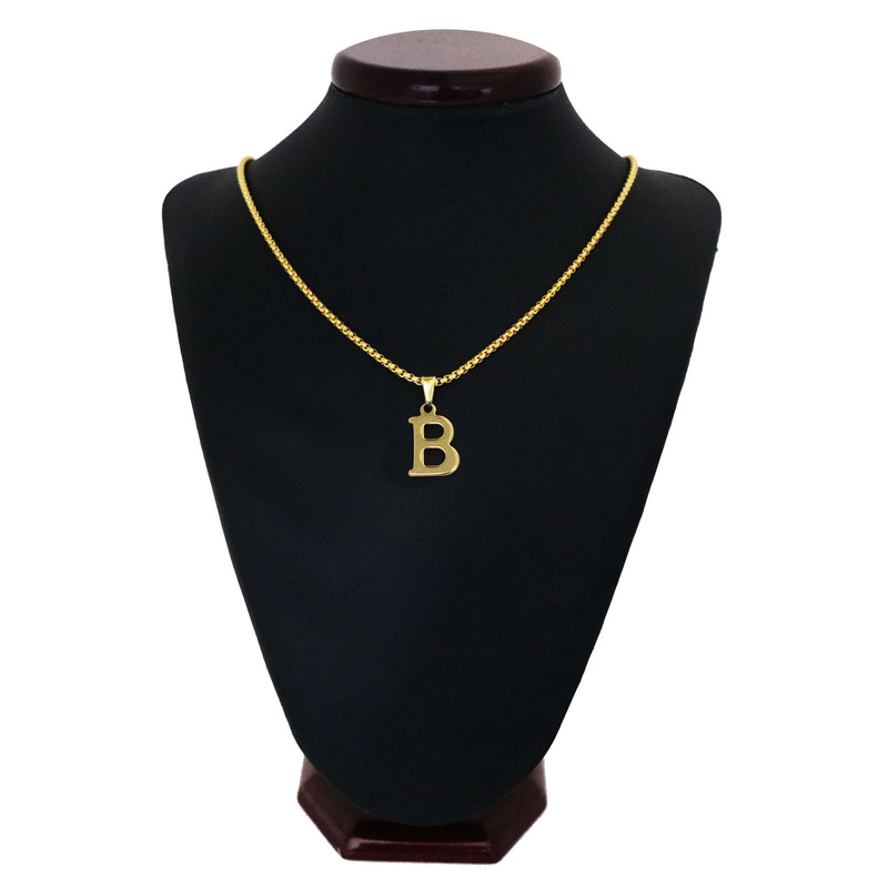 گردنبند مردانه طرح حرف B کد h022