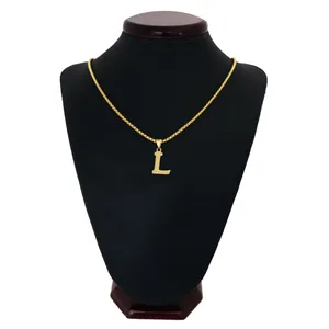 گردنبند مردانه طرح حرف L کد h016
