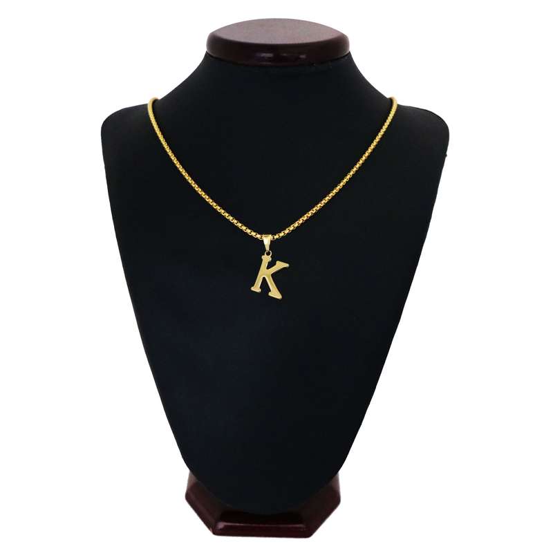 گردنبند مردانه طرح حرف K کد h014 گردنبند مردانه طرح حرف K کد h014