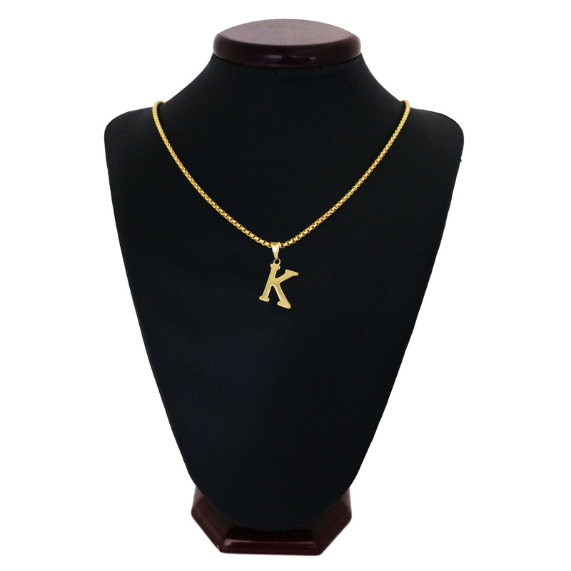 گردنبند مردانه طرح حرف K کد h014 گردنبند مردانه طرح حرف K کد h014