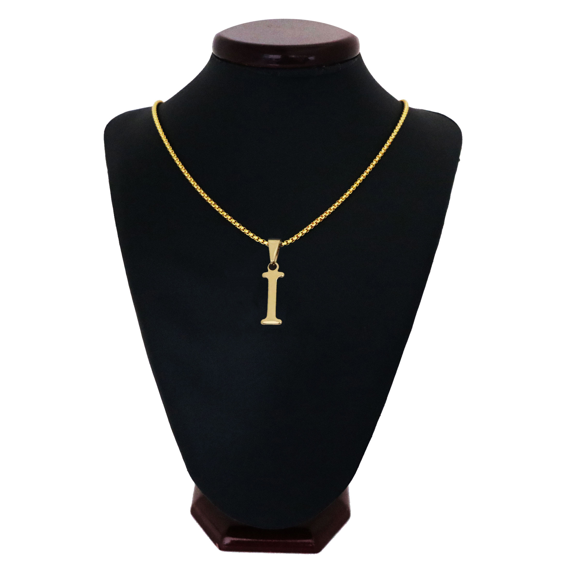 گردنبند مردانه طرح حرف I کد h013