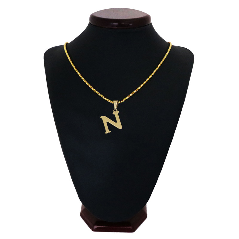 گردنبند مردانه طرح حرف N کد h011 گردنبند مردانه طرح حرف N کد h011