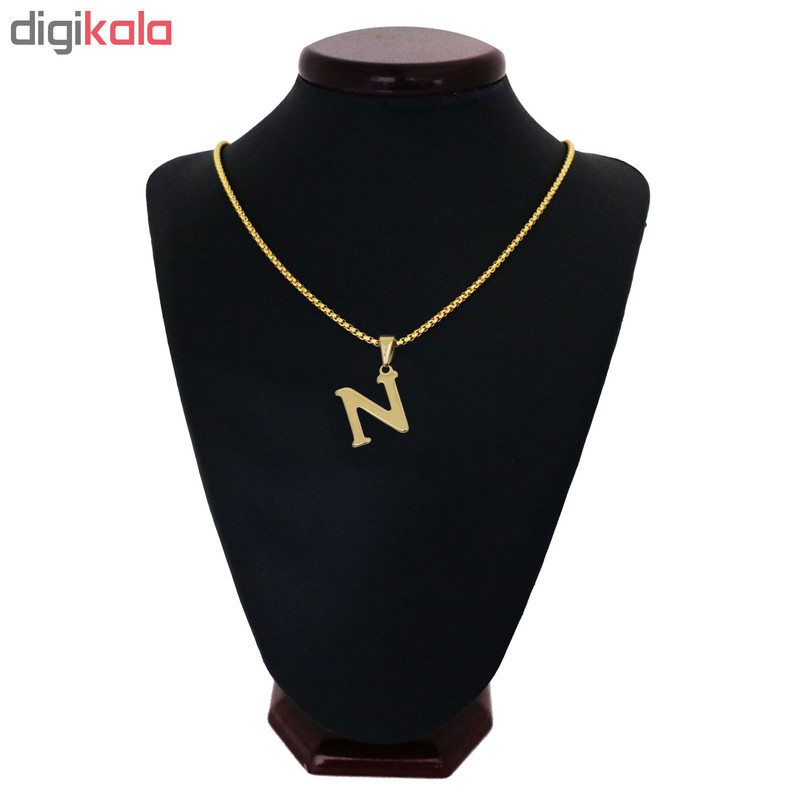 گردنبند مردانه طرح حرف N کد h011 گردنبند مردانه طرح حرف N کد h011