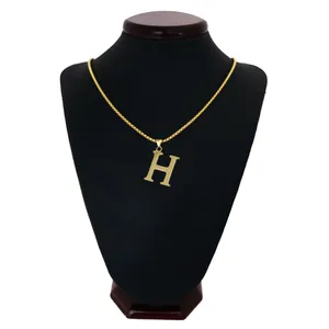 گردنبند مردانه طرح حرف H کد h08