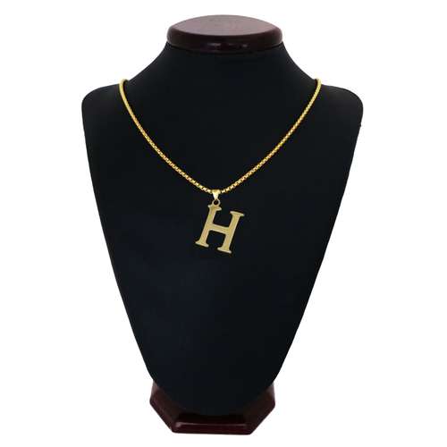 گردنبند مردانه طرح حرف H کد h08