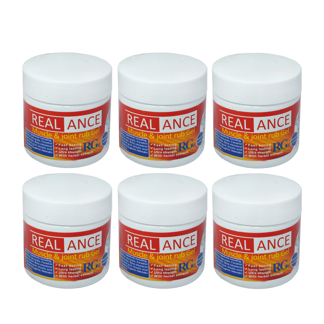 ژل موضعی عضلات و مفاصل ریلنس مدل RGel حجم 250 میلی لیتر مجموعه 6 عددی