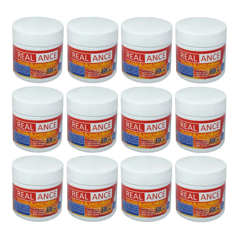 ژل موضعی عضلات و مفاصل ریلنس مدل RGel حجم 250 میلی لیتر مجموعه 12 عددی