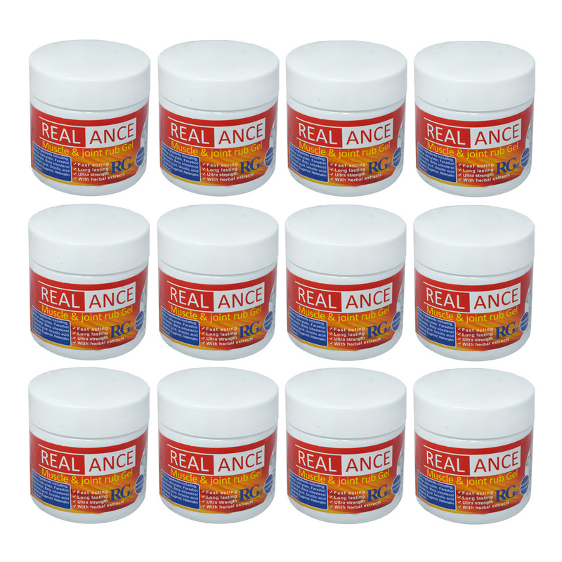 ژل موضعی عضلات و مفاصل ریلنس مدل RGel حجم 250 میلی لیتر مجموعه 12 عددی
