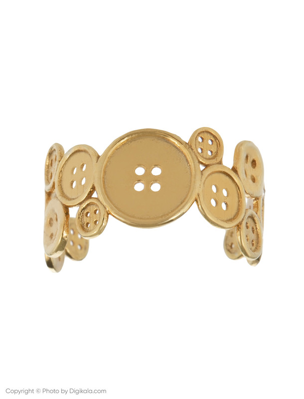 انگشتر طلا 18 عیار زنانه زرمان مدل ZMR0336 طرح دکمه خیاطی