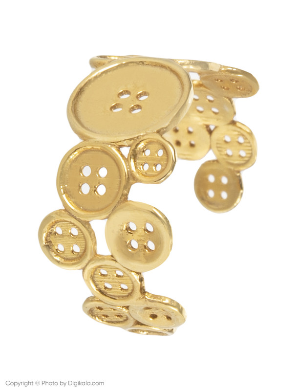 انگشتر طلا 18 عیار زنانه زرمان مدل ZMR0336 طرح دکمه خیاطی