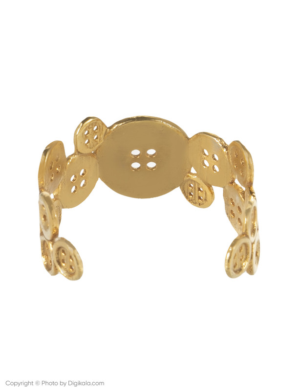 انگشتر طلا 18 عیار زنانه زرمان مدل ZMR0336 طرح دکمه خیاطی
