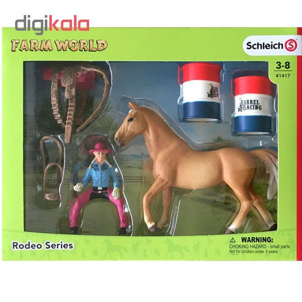 فیگور اشلایش مدل Barrel Racing with Cowgirl