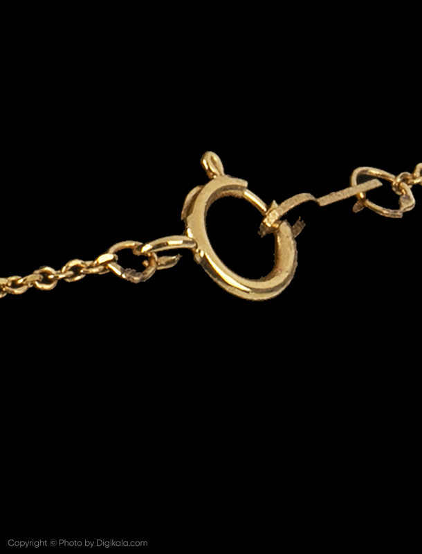 گردنبند طلا 18 عیار زنانه زرمان مدل ZMM0939 طرح کرواتی مرواریدنشان