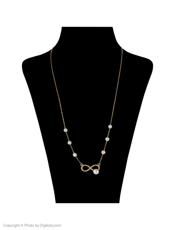 گردنبند طلا 18 عیار زنانه زرمان مدل ZMM0936 طرح بینهایت