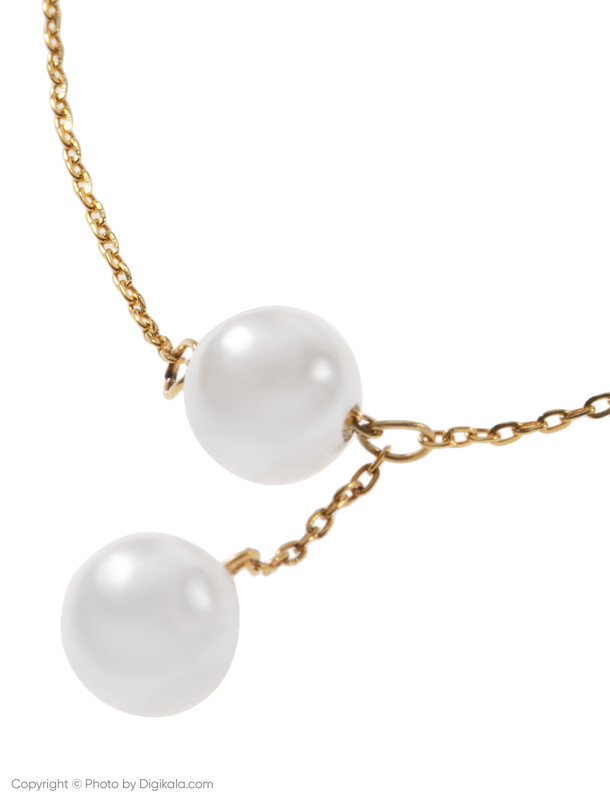 دستبند طلا 18 عیار زنانه زرمان مدل ZMB0929 طرح کرواتی مرواریدنشان