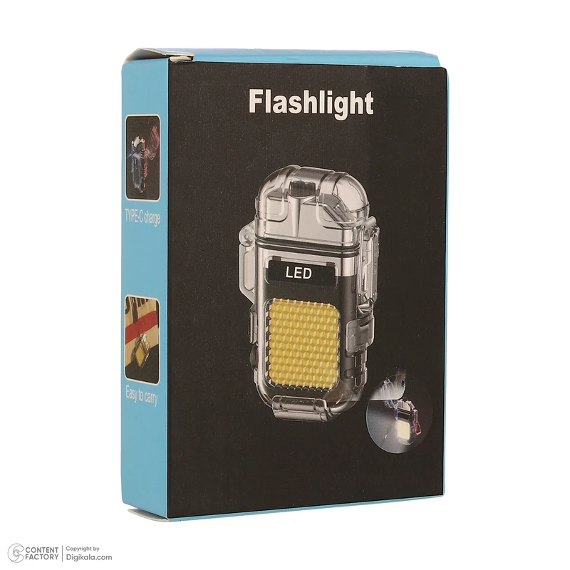 عکس شماره 9 : چراغ قوه دستی مدل المنت دار فلش لایت با نور مهتابی