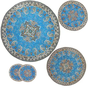 ست 5 تکه رومیزی ترمه مدل نسترن کد ABI5-5GERD