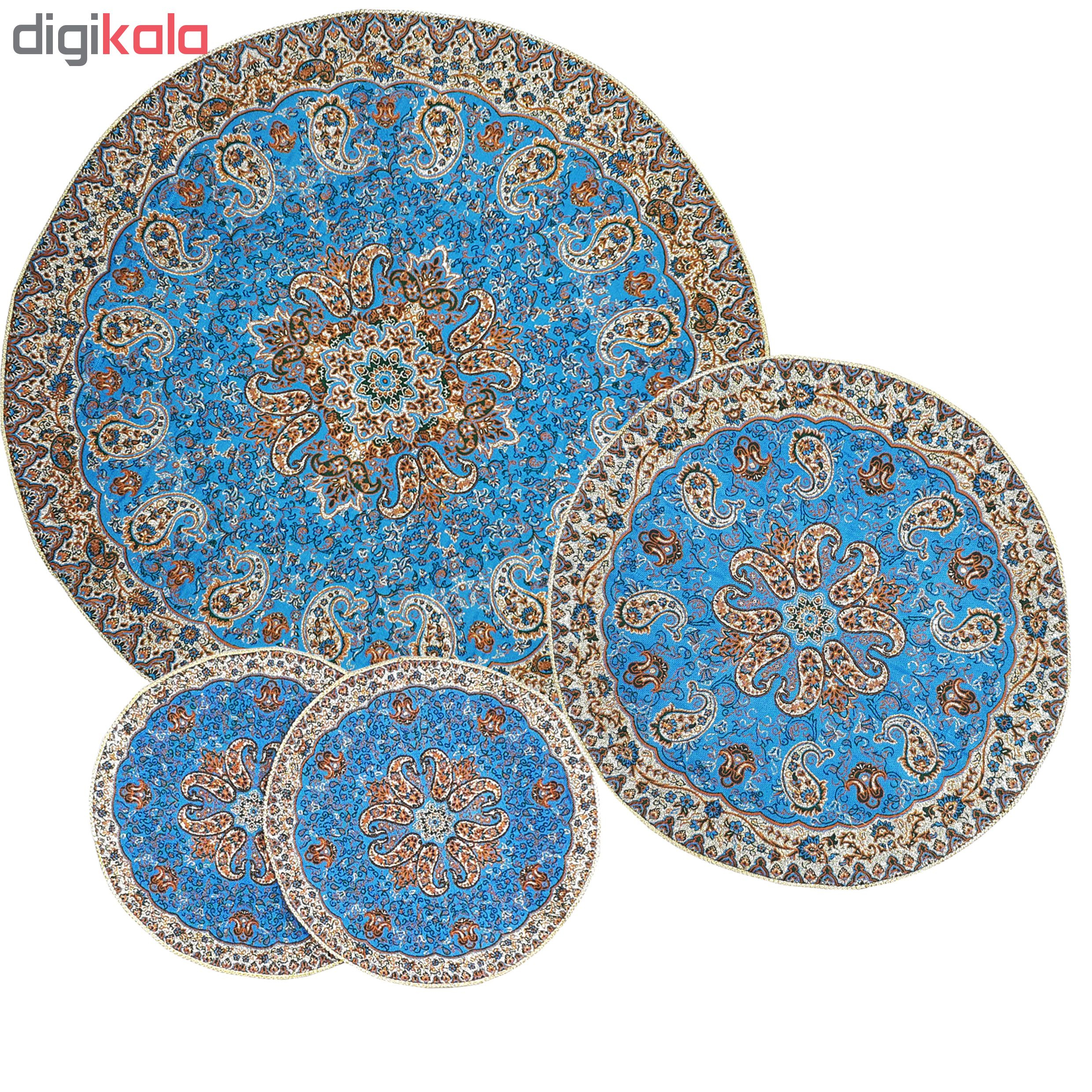 ست 5 تکه رومیزی ترمه مدل نسترن کد ABI5-5GERD