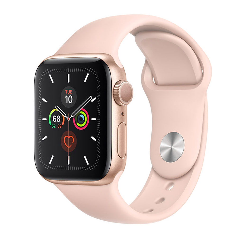 ساعت هوشمند اپل واچ سری 5 مدل 44mm Gold Aluminum Case With Pink Sport Band