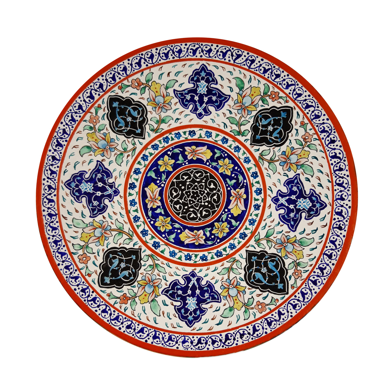 بشقاب میناکاری طرح ترنج مدل 20097