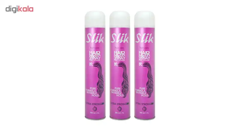 اسپری حالت دهنده مو سلیک مدل Pro Vitamin حجم 500 میلی لیتر مجموعه 3 عددی