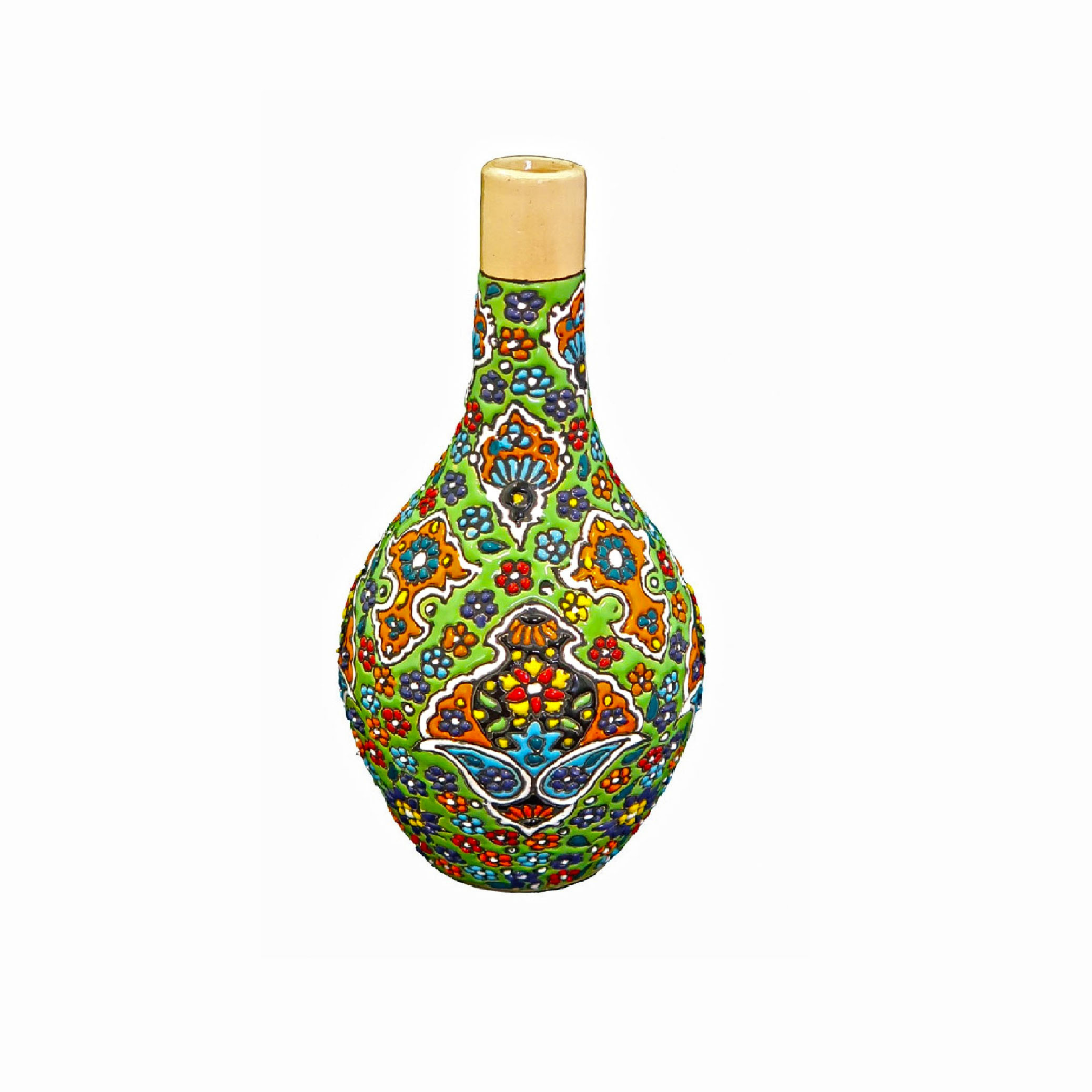 گلدان میناکاری طرح تک شاخه کد JZ52 