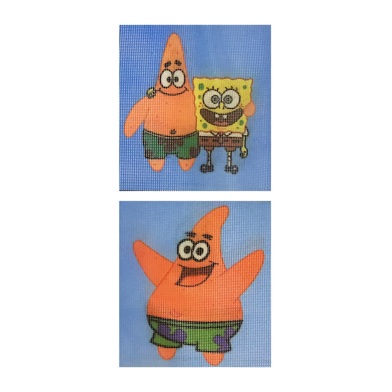  کوبلن طرح باب اسفنجی کد BOB2 مجموعه 2 عددی به همراه سوزن