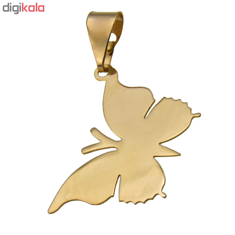 آویز گردنبند نقره زنانه طرح پروانه کد 442s8