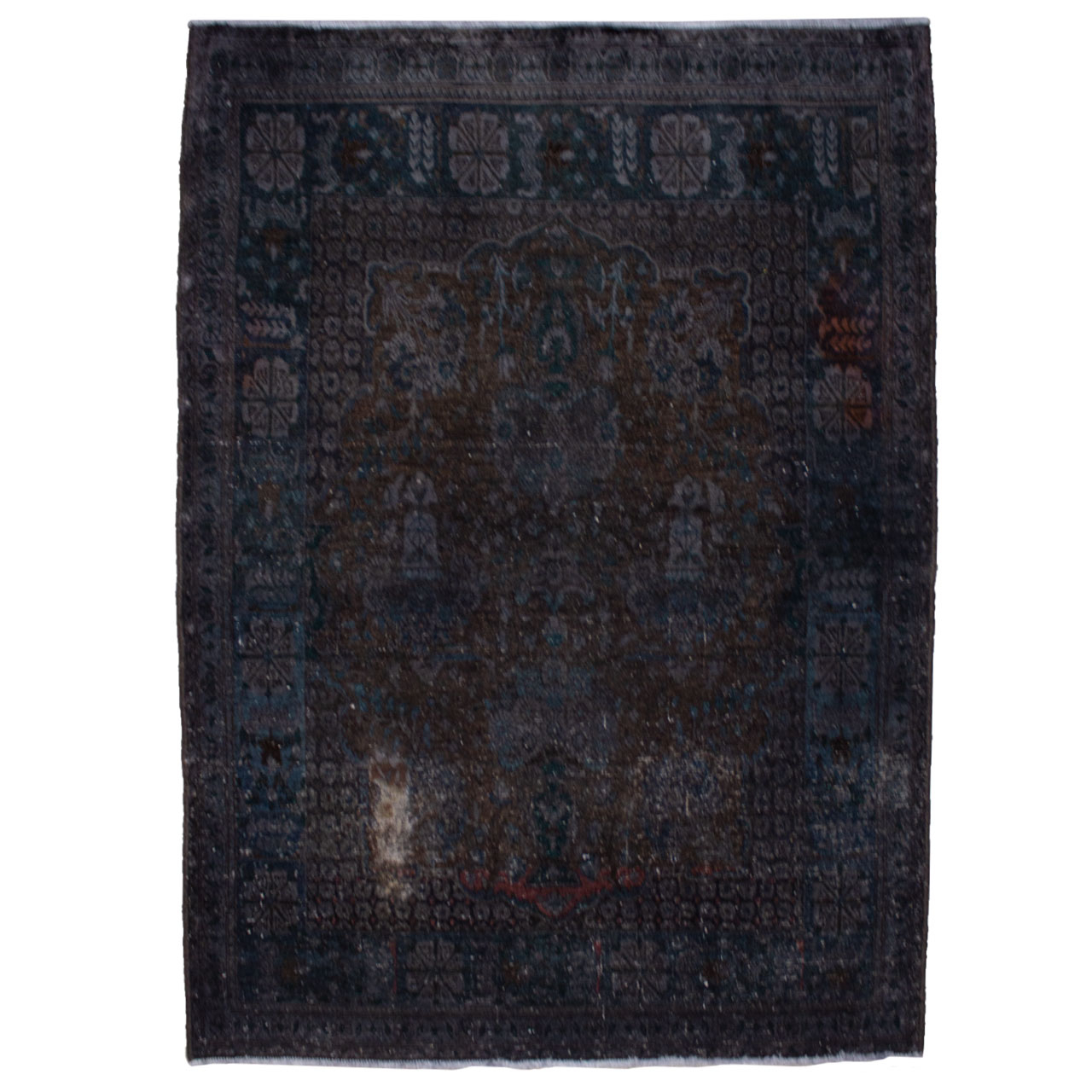 فرش دستبافت رنگ شده دو متری کد 980504