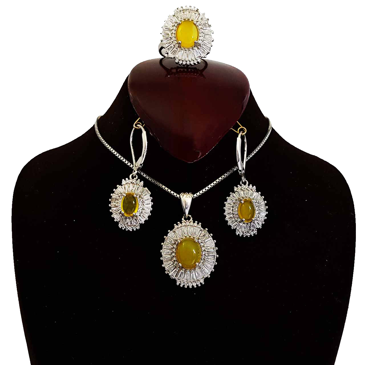 نیم ست نقره زنانه کد 4670