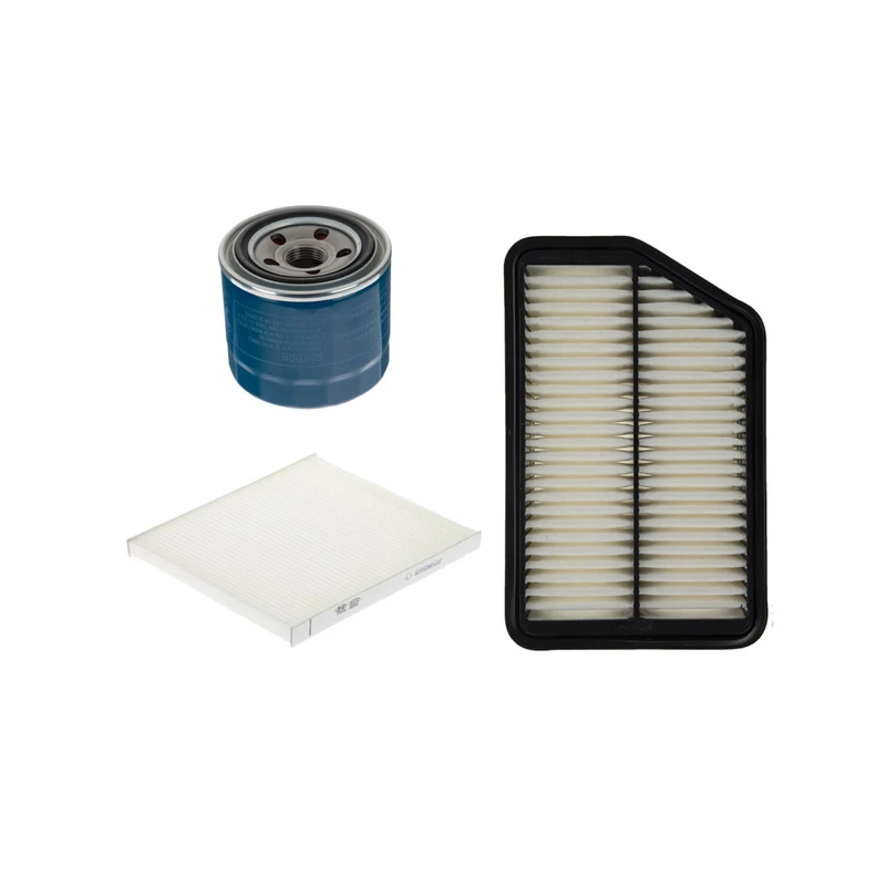 فیلتر هوا خودرو هیوندای جنیون پارتز مدل 281133X000 مناسب برای سراتو به همراه فیلتر کابین و فیلتر روغن