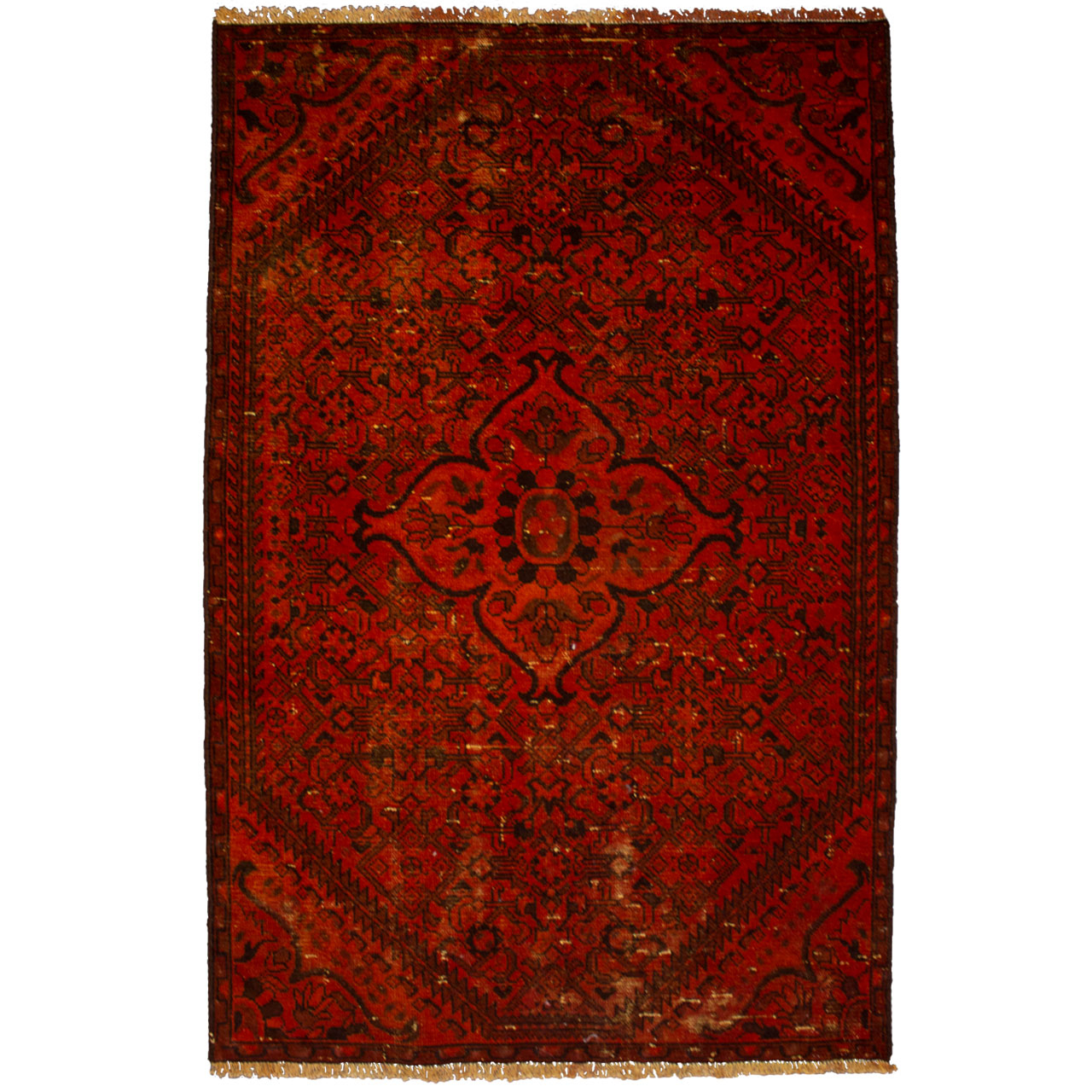 فرش دستبافت رنگ شده دو متری کد 980503