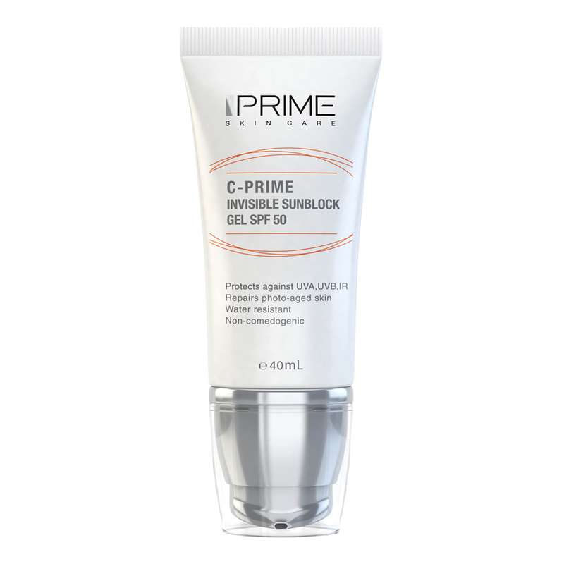 ژل ضد آفتاب بدون رنگ پرایم SPF50 مدل C-Prime محافظ UVA ،UVB، ضد چروک، روشنکننده، ضد لک، ضد پیری، ضد آب، مناسب انواع پوست حجم 40 میلیلیتر ژل ضد آفتاب بدون رنگ پرایم SPF50 مدل C-Prime محافظ UVA ،UVB، ضد چروک، روشنکننده، ضد لک، ضد پیری، ضد آب، مناسب انواع پوست حجم 40 میلیلیتر