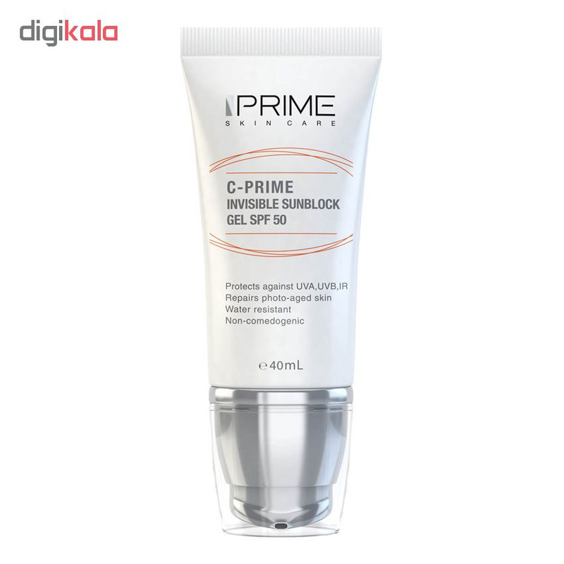 ژل ضد آفتاب بی رنگ پریم SPF 50 مدل C-Prime مناسب برای انواع پوست حجم 40 میلی لیتر