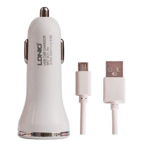 شارژر فندکی الدینیو مدل DL-C23 به همراه کابل تبدیل microUSB